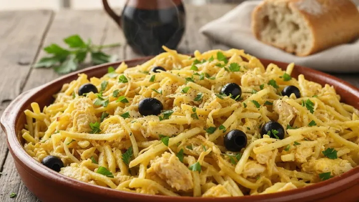 bacalhau-a-bras prepared for serving