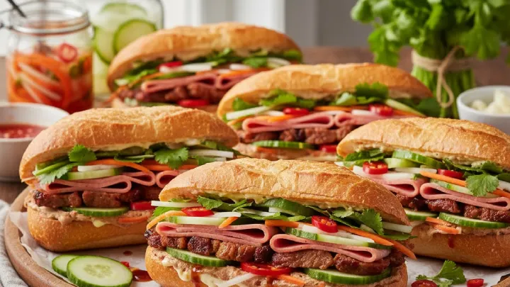 banh-mi prepared for serving