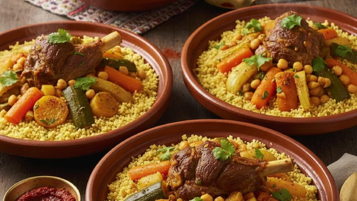 Calculate perfect portions of authentic Couscous. Master North Africa's iconic steamed semolina with aromatic vegetables, tender meat, and warming spices!