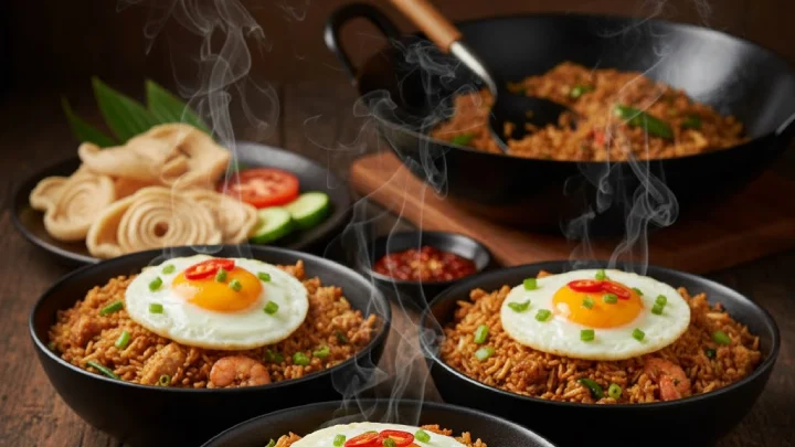 nasi-goreng prepared for serving