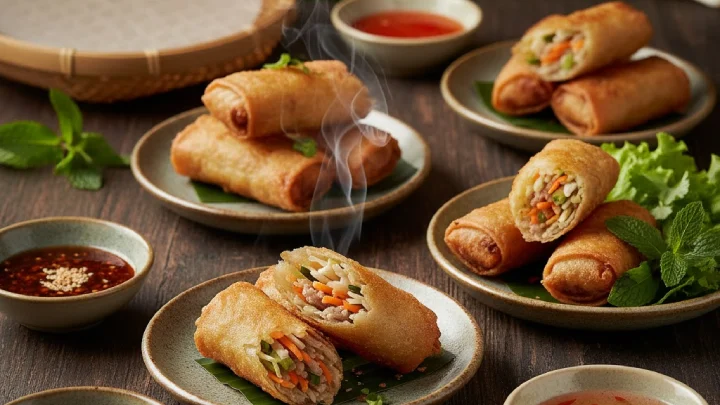 Calculate perfect portions of authentic Spring Rolls. Master these crispy, golden-fried Vietnamese and Chinese delicacies filled with fresh vegetables and savory fillings!