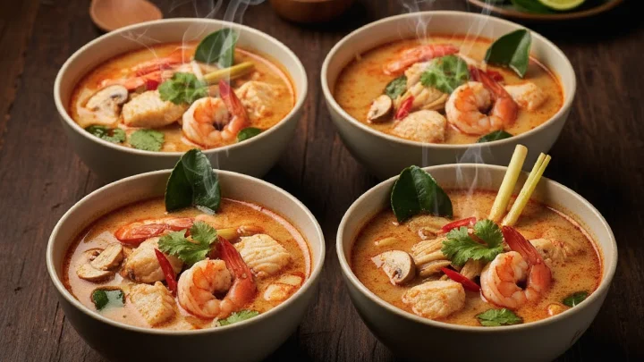 Calculate perfect portions of authentic Tom Yum. Master Thailand's iconic spicy soup with our detailed guide to aromatic balance!